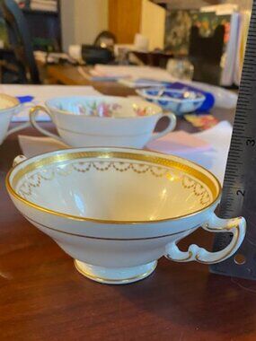3 Antique Minton England porcelain cream soup bowl Davis Collamore & Co. Ltd.